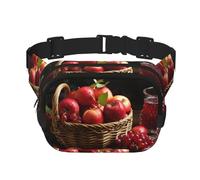 Happy Penguin Fanny Pack for Women Men Fashion Waist Pack Adjustable Belt Bag for Workout Running Travelling Casual Waist Bag, Red Fruit In A Basket, One Size