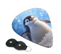 Happy Penguin Guitar Plectrums, 6 Guitar Plectrums, Double Sided Printing, For Acoustic Guitar, Bass, Ukulele, Electric Guitar (0.46 Mm 0.71 Mm 0.96 Mm)