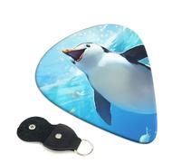 Happy Penguin Guitar Plectrums, 6 Guitar Plectrums, Double Sided Printing, For Acoustic Guitar, Bass, Ukulele, Electric Guitar (0.46 Mm 0.71 Mm 0.96 Mm)