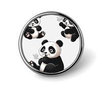 Happy Penguin in The Water Lapel Pin Fashion Brooch Pin Cute Button Badges Round Button Pins Enamel Pins Metal Pinback for Hat Shirt Clothing Bags Decoration, Circular, Aluminum, no gemstone