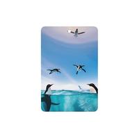 Happy Penguin In The Water Printing 10 Pcs Car Air Freshener Fragrant Sheets,Car Hanging Accessories With Strings For Decor
