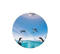 Happy Penguin In The Water Printing 10 Pcs Car Air Freshener Fragrant Sheets,Car Hanging Accessories With Strings For Decor
