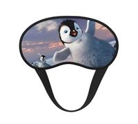 Happy Penguin Sleep Mask for Side Sleeper, Eye Mask Sleeping for Women Men,for Sleeping with Elastic Band