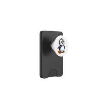 Happy penguin waddling and looking up into the air happily PopSockets PopWallet for MagSafe