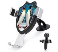 Happy Penguins Car Phone Mount Universal Auto Phone Holder Adjustable Cellphone Car Mount 360° Rotation, Dashboard & Windshield & Air Vent Strong Suction Cup Phone Stand Compatible with All Smartphone