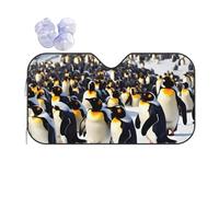 Happy Penguins Printing Car Windshield Sunshade-Thicken Bubble Block Heat and Sun UV Rays,Front Windshield,Sun Visor