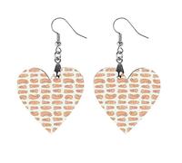 Happy Penis Dick Sweet Bacon Wrapped Earrings Wooden Dangle Earring Drop Earrings Pendants Craft for Women