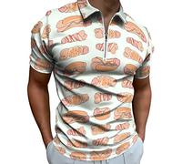 Happy Penis Dick Sweet Bacon Wrapped Men's Polo Shirts Short Sleeve Golf Tennis T-Shirt Casual Work Tee Tops L