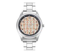Happy Penis Dick Sweet Bacon Wrapped Mens Watches Print Analog Quartz Watch Business Wristwatch Casual