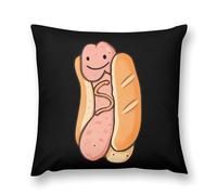 Happy Penis Dick Sweet Bacon Wrapped Plush Throw Pillow Covers 26 "x26 "