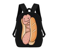 Happy Penis Dick Sweet Bacon Wrapped Travel Backpack 17 Inch for Men Women