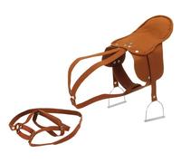 Happy People 58466 Saddle with Stirrup, Brown, Multi-Color