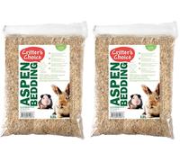 Happy Pet Aspen Small Animal Bedding Unscented Natural Wood Shavings Soft and Absorbent Bedding for Rabbits and Small Pets - 12L (Pack of 2)