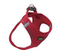 Happy Pet Dog Harness in Red with Easy Grab Handle and Locking Buckles Extra Strong Soft Padded Walking Training Pet Vest - Small