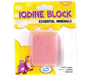Happy Pet Mini Bird Iodine Block Natural Essential Mineral Supplement Nutrient Rich Vitamin Boost Safe Non Toxic Effective Long Lasting Cage Pet Treat