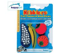 Happy Pet Nature First Nibblers Fruit - 4pc Natural Safe Chew Toy for Small Animals