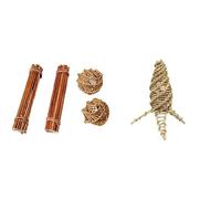 Happy Pet Nature First Small Animal Bundle - Large Willow Tube & Natural Willow Carrot Chew Toy