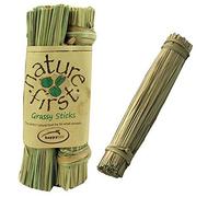 Happy Pet Nature First Small Animal Grassy Sticks Treat Toy 100% Natural Non Toxic Healthy Snacking Gnawing for Rabbits, Guinea Pigs and Hamsters