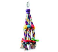 Happy Pet Octopus Bird Toy Parrot Rope & Wood Preening Helps Boredom & Plucking