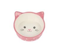 Happy Pet Polka Dot Cat Bowl - Pink and White