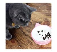 HappyPet Cat Bowl – Polka Dot – Pink and White – One Size