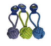 HAPPY PET Rope Ball Tugger Toy - Nuts for Knots | Size: Medium 27cm