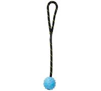 Happy Pet Studded Rope Ball Dog Toy Strong Tough Fun Interactive Chewing Outdoor Playing Catch Fetch Lightweight Tugging Pulling for All Breeds 2"