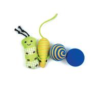 Happy Pet Tabby Patch Caterpillar 4pk Multipack Cat Toy pack