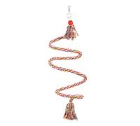 Happy Pet The Bird House Spiral Rope Perch for Birds Multicoloured Fun Interactive Hanging Stable Swinging Exercise Playing Cage Accessory Toy 70cm