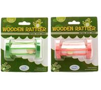 Happy Pet Wooden Rattler Natural Wood Small Animal Chew - Circle - Green