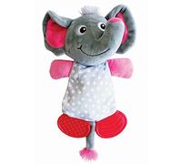 Happy PetS Little Rascals Elephant Teether Play Toy Durable Squeaking Teething Chewing Outdoor Playing Interactive Play for Puppy & Small Dog Breeds