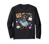 Happy Pi Day 3.14 Funny Pigeon Math Teacher Long Sleeve T-Shirt