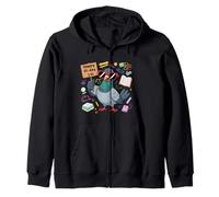 Happy Pi Day 3.14 Funny Pigeon Math Teacher Zip Hoodie