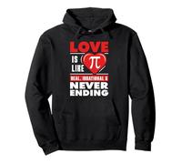 Happy Pi Day Funny Pi Day Love Is Like Pi Never Ending Pullover Hoodie