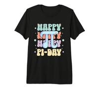 Happy Pi Day - Groovy Retro 70s Hippie Math Teacher Student Premium T-Shirt