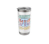 Happy Pi Day - Groovy Retro 70s Hippie Math Teacher Student Stainless Steel Insulated Tumbler