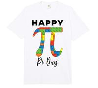 Happy Pi Day Pi Symbol Pi Bricks Pi Block Master Builder Kid Comfort Colors Adult Heavyweight T-Shirt