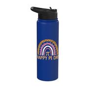 Happy Pi Day Rainbow - Funny Math Teacher Pi Number Stainless Steel Insulated Water Bottle
