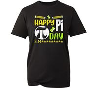 Happy Pi Day T-Shirt Math Pi Symbol Math Numbers Day School Charity Day Study Lovers Adult Kids Unisex Tee Top (Black, 9/11 Years)