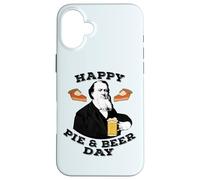 HAPPY PIE & BEER DAY Funny Mormon Pioneer Brigham Young Meme Case for iPhone 16 Plus