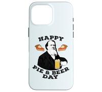 HAPPY PIE & BEER DAY Funny Mormon Pioneer Brigham Young Meme Case for iPhone 16 Pro Max