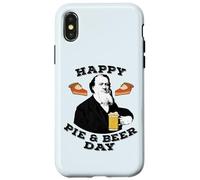 HAPPY PIE & BEER DAY Funny Mormon Pioneer Brigham Young Meme Case for iPhone X/XS