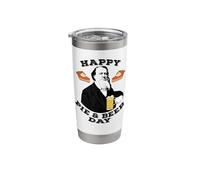 Happy Pie & Beer Day Funny Mormon Pioneer Brigham Young Meme Stainless Steel Insulated Tumbler
