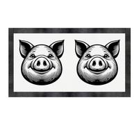 'Happy Pig Face' Pet Feeding Mat (PM00029675)