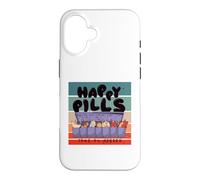 Happy pills cat humor weekly pill organizer cute cats funny Case for iPhone 16