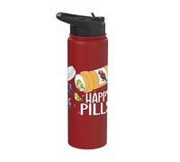 Happy Pills Parrot Bird Lover Stainless Steel Insulated Water Bottle
