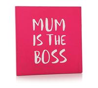 Happy Pink Coaster"Mum is the Boss" Single Coaster