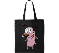 Happy Pink Dog Natural Ecological Cotton Tote Bag Black
