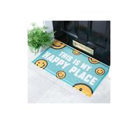 Artsy Doormats Blue Happy Place Doormat (70 X 40Cm), Blue