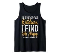 Happy Place Outdoors Camping Hikings Trails Camper Men Women Tank Top